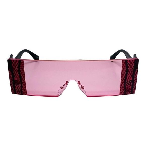 Sunglass Sanctuary Other - 6106 | Pink Rectangle Sunglasses with Sideblinders